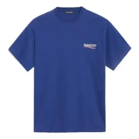 Erkek Balenciaga Political Campaign Baskılı Versiyon Kısa Kollu Kraliyet Mavisi 508203TAV444540 Erkek Balenciaga Political Campaign Baskılı Versiyon Kısa Kollu Kraliyet Mavisi 508203TAV444540