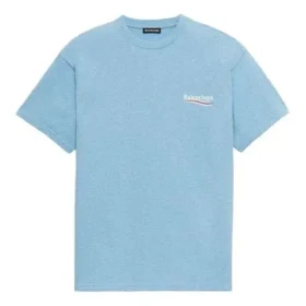 Erkek Balenciaga Political Campaign Baskılı Versiyon Yuvarlak Yaka Kısa Kollu Mavi 570803TBV425840 Erkek Balenciaga Political Campaign Baskılı Versiyon Yuvarlak Yaka Kısa Kollu Mavi 570803TBV425840
