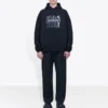 Erkek Balenciaga Portre Logolu Baskı Siyah 620973TIVA21000