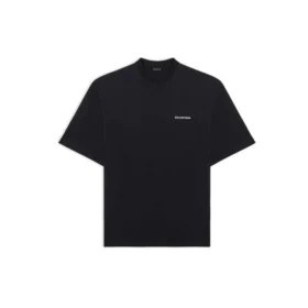 Erkek Balenciaga Retro Spor Logolu Kısa Kollu Siyah 641614TJVL41000 Erkek Balenciaga Retro Spor Logolu Kısa Kollu Siyah 641614TJVL41000