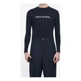 Erkek Balenciaga Sembolik Yaratıcı Logo Baskılı Elastik Uzun Kollu Siyah 620966TIV491070 Erkek Balenciaga Sembolik Yaratıcı Logo Baskılı Elastik Uzun Kollu Siyah 620966TIV491070