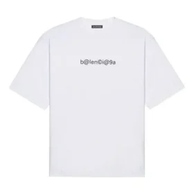 Erkek Balenciaga Sembolik Yuvarlak Yaka Alfabe Baskılı Kısa Kollu Beyaz 620969TIV509040 Erkek Balenciaga Sembolik Yuvarlak Yaka Alfabe Baskılı Kısa Kollu Beyaz 620969TIV509040