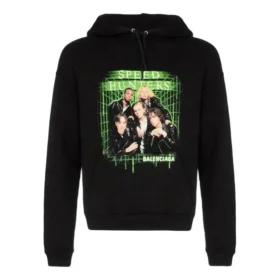 Erkek Balenciaga Siyah Baskılı Uzun Kollu Siyah 556136TDV151000
