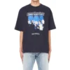 Erkek Balenciaga Speed Hunters Siyah Mavi Bantlı Kısa Kollu Gri 541875TCV381055