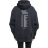 Erkek Balenciaga Speedhunters Boysband Baskılı Kapüşonlu Uzun Kollu Lacivert 541873TCV371055