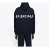 Erkek Balenciaga Sırtında Büyük Logo Baskılı Siyah 556143TAV371000