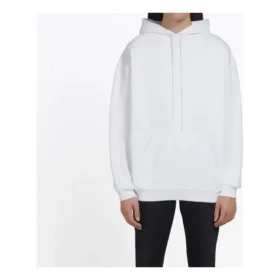 Erkek Balenciaga Sırtında Büyük Logo Düz Renkli Baskılı Beyaz 508184TYK549000