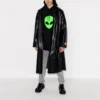 Erkek Balenciaga SS21 Alien Logo Baskılı Kalın Baskı Klasik Siyah 641679TJV959113