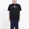 Erkek Balenciaga SS21 B Alfabe logolu Desenli Kısa Kollu Siyah 570803TFV761000