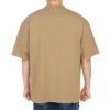 Erkek Balenciaga SS21 Bol Yuvarlak Yaka Alfabe İşlemeli Logo Kısa Kollu Haki 612966TJV879504