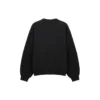 Erkek Balenciaga SS21 Delikli Geniş Yuvarlak Yaka Uzun Kollu Siyah 641654TJVI71070