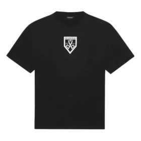Erkek Balenciaga SS21 Desenli Yuvarlak Yaka Kısa Kollu Siyah 651795TKV771070 Erkek Balenciaga SS21 Desenli Yuvarlak Yaka Kısa Kollu Siyah 651795TKV771070