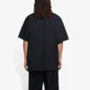 Erkek Balenciaga SS21 Desenli Yuvarlak Yaka Kısa Kollu Siyah 651795TKV771070