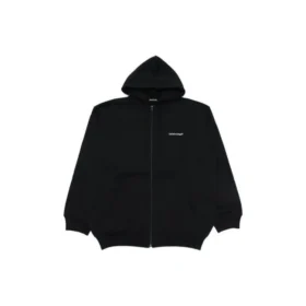 Erkek Balenciaga SS21 Fermuarlı Uzun Kollu Ceket Siyah 641659TIV551070