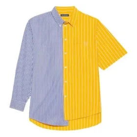 Erkek Balenciaga SS21 Çizgili Bol Kollu Gömlek 658850TIM369086 Erkek Balenciaga SS21 Çizgili Bol Kollu Gömlek 658850TIM369086
