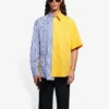 Erkek Balenciaga SS21 Çizgili Bol Kollu Gömlek 658850TIM369086