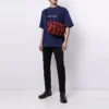 Erkek Balenciaga SS21 Logo Baskılı Alfabe Kısa Kollu Mavi 612966TIV545400