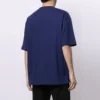 Erkek Balenciaga SS21 Logo Baskılı Alfabe Kısa Kollu Mavi 612966TIV545400