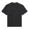 Erkek Balenciaga SS21 Logo Baskılı Bol Yuvarlak Yaka Kısa Kollu Siyah 641675TKV711069