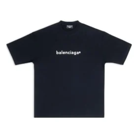 Erkek Balenciaga SS21 Logo Baskılı Kısa Kollu Siyah 612966TIV541070 Erkek Balenciaga SS21 Logo Baskılı Kısa Kollu Siyah 612966TIV541070