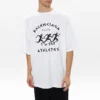 Erkek Balenciaga SS21 Maraton Koşu Desenli Baskılı Logo Kısa Kollu Beyaz 641614TJVK69040