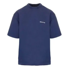 Erkek Balenciaga SS21 Retro Kısa Kollu Mavi 612966TJV874866 Erkek Balenciaga SS21 Retro Kısa Kollu Mavi 612966TJV874866
