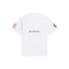 Erkek Balenciaga x NASA Crossover FW21 Bol Yuvarlak Yaka Kısa Kollu Beyaz 651795TKVD79040
