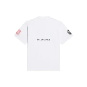 Erkek Balenciaga x NASA Crossover FW21 Bol Yuvarlak Yaka Kısa Kollu Beyaz 651795TKVD79040 Erkek Balenciaga x NASA Crossover FW21 Bol Yuvarlak Yaka Kısa Kollu Beyaz 651795TKVD79040