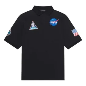 Erkek Balenciaga x NASA Crossover FW21 Uzay Desenli Pamuklu Düz Renkli Polo Tişört Siyah 662493TKVG11070 Erkek Balenciaga x NASA Crossover FW21 Uzay Desenli Pamuklu Düz Renkli Polo Tişört Siyah 662493TKVG11070