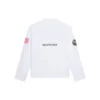 Erkek Balenciaga x NASA Crossover Uzay Desenli Uzun Kollu Yuvarlak Yaka Beyaz 662496TKVD79040