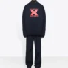 Erkek Balenciaga X-Rated Siyah Kırmızı Siyah 620973TIVA81076