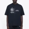 Erkek Balenciaga x WFP 1. Nesil Çapraz Baskılı Logo Yuvarlak Yaka Kazak Kısa Kollu Siyah 612966THV841000