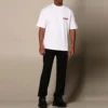 Erkek Balenciaga Yuvarlak Yaka Kısa Kollu Beyaz 612966TIVD19000