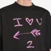 Erkek i<3 u orta kesim tişört, siyah Erkek i<3 u orta kesim tişört, siyah