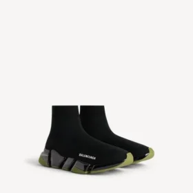 Erkek Speed 2.0 tam şeffaf tabanlı geri dönüştürülmüş örgü Sneaker, siyah/haki