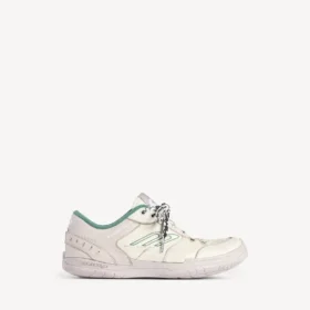 Erkekler için bej/yeşil renkli, orta derecede eskitilmiş Hamptons sneaker’ı