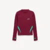 Erkekler için bordo/aqua renkli, dar kesim, uzun kollu teknik giyim üst Erkekler için bordo/aqua renkli, dar kesim, uzun kollu teknik giyim üst