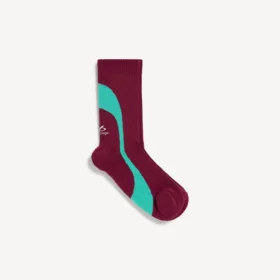 Erkekler için bordo/aqua renkli teknik çoraplar
