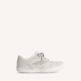 Erkekler için Hamptons süet sneaker, kirli beyaz/siyah