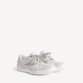 Erkekler için Hamptons süet sneaker, kirli beyaz/siyah
