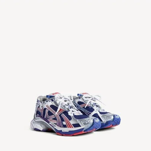 Erkekler için lacivert/kırmızı/gri renkli gradyan Runner sneaker’ı Erkekler için lacivert/kırmızı/gri renkli gradyan Runner sneaker’ı