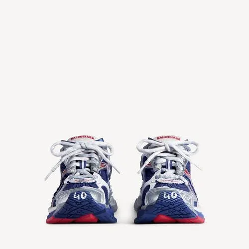 Erkekler için lacivert/kırmızı/gri renkli gradyan Runner sneaker’ı Erkekler için lacivert/kırmızı/gri renkli gradyan Runner sneaker’ı