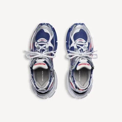 Erkekler için lacivert/kırmızı/gri renkli gradyan Runner sneaker’ı Erkekler için lacivert/kırmızı/gri renkli gradyan Runner sneaker’ı