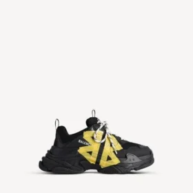 Erkekler için siyah/sarı renkli Triple S Tape Type Sneaker’lar