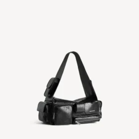 Erkekler için süper işlevsel küçük siyah sling çanta
