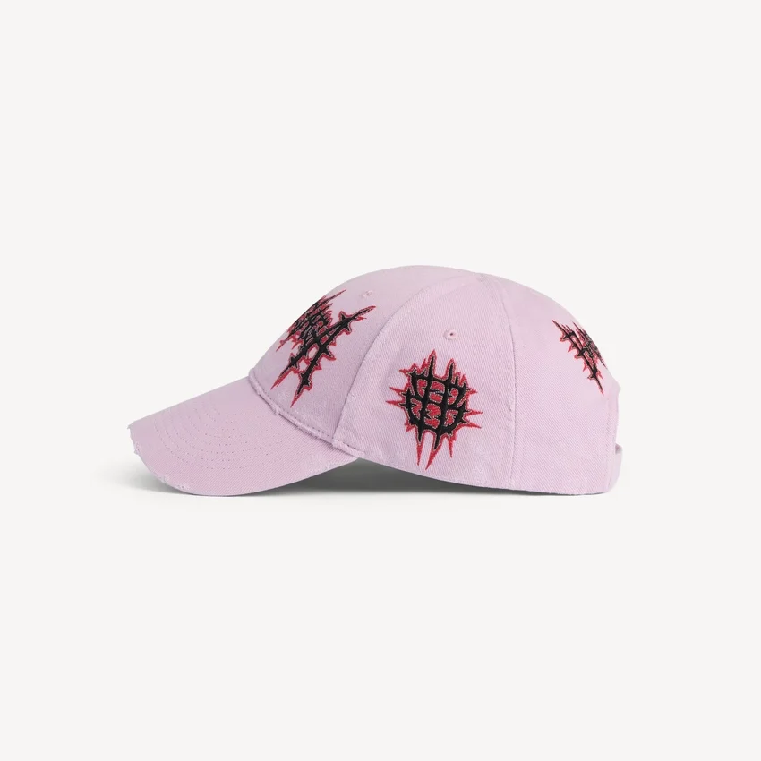 Eski pembe renkli kadın Balenciaga Sacra Cœur şapkası Eski pembe renkli kadın Balenciaga Sacra Cœur şapkası