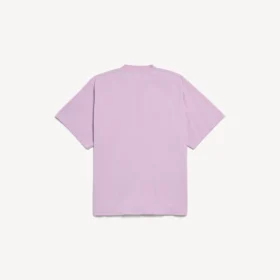 Eski pembe renkli kadın vintage sörfçü oversize tişört