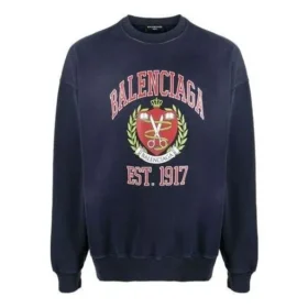 Est. 1917 Üniversite Logolu Baskılı Bisiklet Yaka Sweatshirt “Lacivert” 676629TLV908067