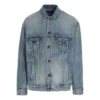Est. 1917 Üniversite Logolu Baskılı Denim Ceket Geniş Kesim “Yıkanmış Açık Mavi” 675207TJW795620