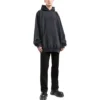 Fashion Institute Oversized Kapüşonlu Sweatshirt “Yıkanmış Siyah” 697879TMVK18190